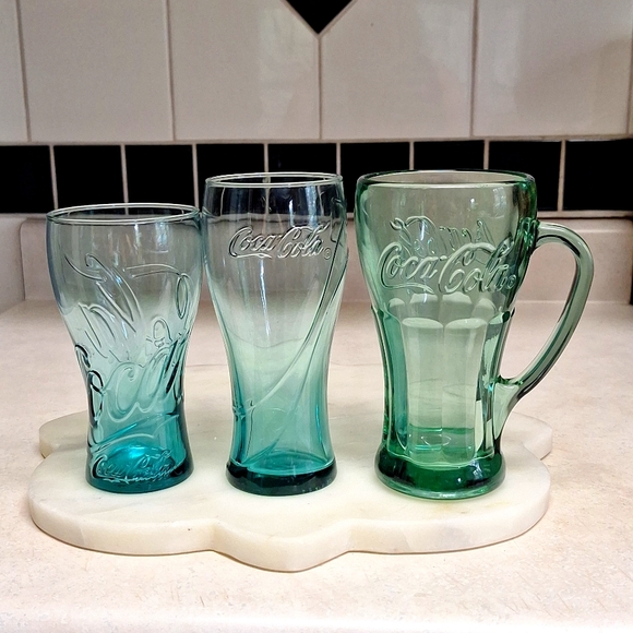 SALE! COCA-COLA Set of 3 Vintage glasses - Picture 1 of 7